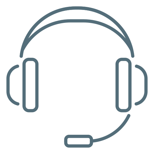 Call centre, headphones, support icon